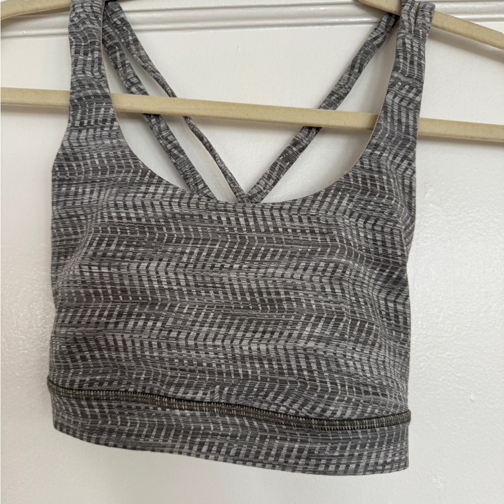Lululemon Athletica Black and White Patterned Sports Bra
